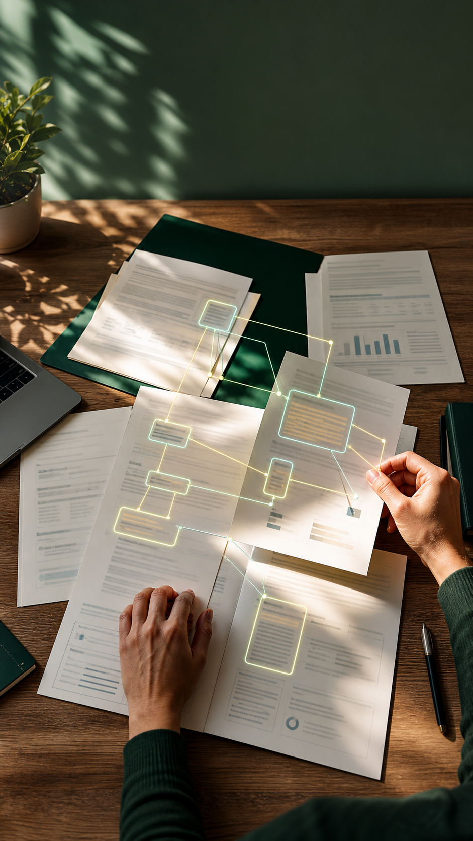 Credit records organized for a careful review